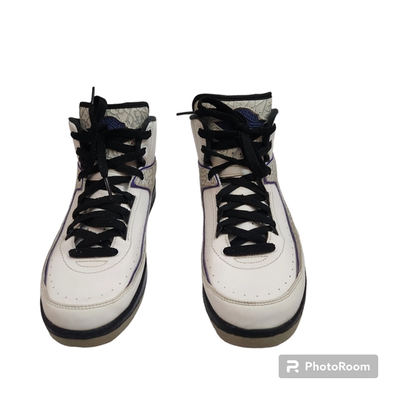 Nike Air Jordan 2 II Retro Dark Concord 395718-153 White Cement 7Y - Picture 3 of 10
